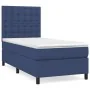 Cama box spring con colchón tela azul 90x200 cm de vidaXL, Camas y somieres - Ref: Foro24-3142071, Precio: 339,18 €, Descuent...