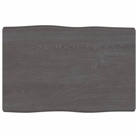 Treated wood table board with live edge, brown, 60x40x(2-4) cm. by vidaXL, Table tops - Ref: Foro24-363996, Price: 34,38 €, D...