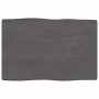 Treated wood table board with live edge, brown, 60x40x(2-4) cm. by vidaXL, Table tops - Ref: Foro24-363996, Price: 34,38 €, D...