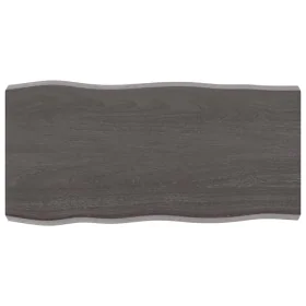 Treated wood table top brown live edge 80x40x(2-6) cm by vidaXL, Table tops - Ref: Foro24-364006, Price: 43,74 €, Discount: %