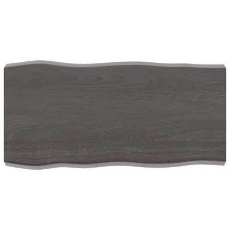 Treated wood table top brown live edge 80x40x(2-6) cm by vidaXL, Table tops - Ref: Foro24-364006, Price: 43,74 €, Discount: %