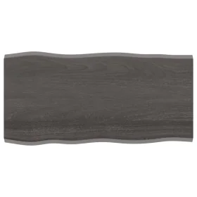Treated oak wood table top brown live edge 100x50x2 cm by vidaXL, Table tops - Ref: Foro24-364016, Price: 39,64 €, Discount: %