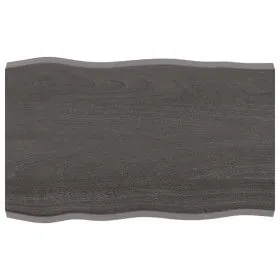 Tischplatte aus behandeltem Holz, braune Live-Kante, 80 x 50 x (2–4) cm von vidaXL, Tischplatten - Ref: Foro24-364008, Preis:...