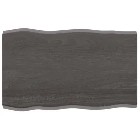 Treated wood table top brown live edge 80x50x(2-4) cm by vidaXL, Table tops - Ref: Foro24-364008, Price: 42,37 €, Discount: %