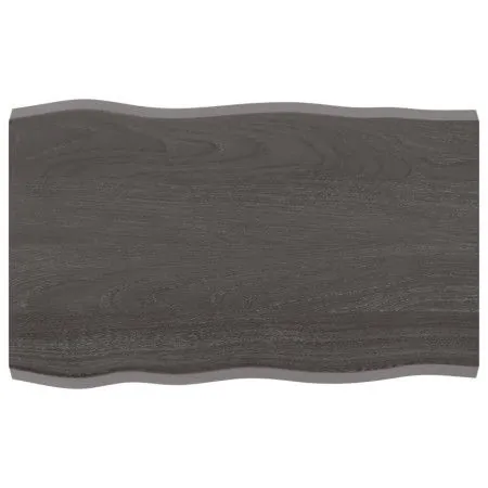Treated wood table top brown live edge 80x50x(2-4) cm by vidaXL, Table tops - Ref: Foro24-364008, Price: 42,37 €, Discount: %