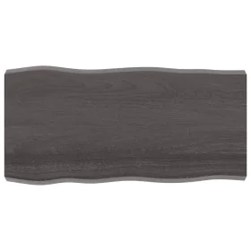 Tablero mesa madera tratada borde vivo marrón 100x50x(2-6) cm by vidaXL, Table tops - Ref: Foro24-364018, Price: 61,52 €, Dis...