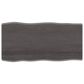 Treated wood table board with live edge, brown, 100x50x(2-4) cm by vidaXL, Table tops - Ref: Foro24-364017, Price: 51,95 €, D...