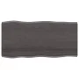 Treated wood table board with live edge, brown, 100x50x(2-4) cm by vidaXL, Table tops - Ref: Foro24-364017, Price: 51,95 €, D...