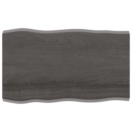 Treated wood table with live edge, brown, 100x60x(2-4) cm. by vidaXL, Table tops - Ref: Foro24-364020, Price: 60,15 €, Discou...