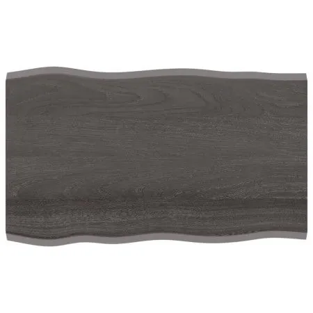 Treated oak wood table top brown live edge 100x60x2 cm by vidaXL, Table tops - Ref: Foro24-364019, Price: 49,21 €, Discount: %