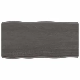 Tischplatte aus behandeltem Eichenholz, braune Live-Kante, 80 x 40 x 2 cm von vidaXL, Tischplatten - Ref: Foro24-364004, Prei...