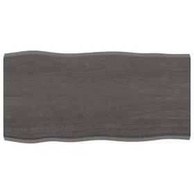 Treated oak wood table top brown live edge 80x40x2 cm by vidaXL, Table tops - Ref: Foro24-364004, Price: 42,22 €, Discount: %
