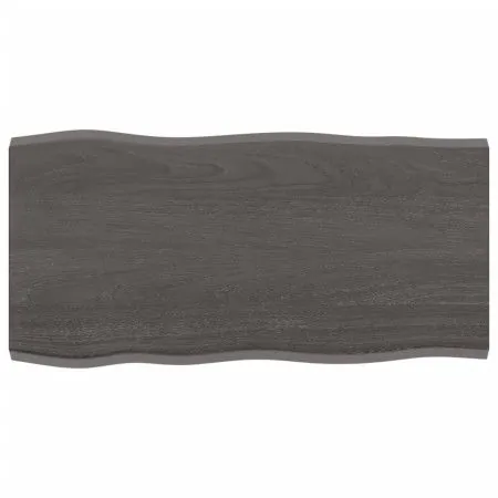 Treated oak wood table top brown live edge 80x40x2 cm by vidaXL, Table tops - Ref: Foro24-364004, Price: 42,22 €, Discount: %