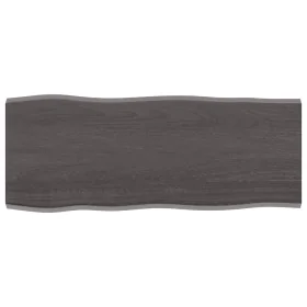 Treated oak wood table top brown live edge 100x40x2 cm by vidaXL, Table tops - Ref: Foro24-364013, Price: 32,80 €, Discount: %
