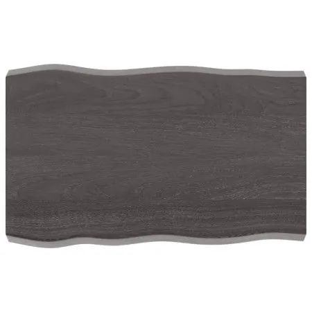 Treated wood table top brown live edge 80x50x(2-6) cm by vidaXL, Table tops - Ref: Foro24-364009, Price: 51,95 €, Discount: %
