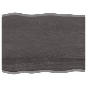 Tablero mesa madera tratada borde vivo marrón 80x60x(2-4) cm de vidaXL, Tableros para mesas - Ref: Foro24-364011, Precio: 49,...