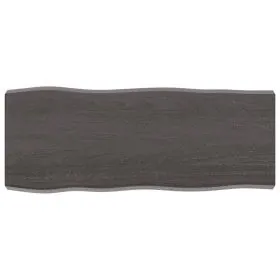 Behandelter Holztisch mit lebendigem braunem Rand 100x40x(2-6) cm von vidaXL, Tischplatten - Ref: Foro24-364015, Preis: 51,95...