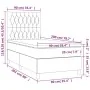 Box spring bed with blue fabric mattress 90x200 cm by vidaXL, Beds and slatted bases - Ref: Foro24-3142551, Price: 365,06 €, ...