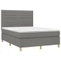 Box spring bed with dark gray fabric mattress 140x190 cm by vidaXL, Beds and slatted bases - Ref: Foro24-3142410, Price: 494,...