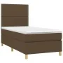 Box spring bed with dark brown fabric mattress 100x200 cm by vidaXL, Beds and slatted bases - Ref: Foro24-3142236, Price: 345...