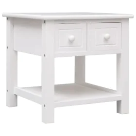 Mesa auxiliar madera de Paulownia blanco 40x40x40 cm de vidaXL, Mesas auxiliares - Ref: Foro24-284070, Precio: 53,25 €, Descu...