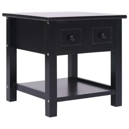 Mesa auxiliar madera de Paulownia negro 40x40x40 cm de vidaXL, Mesas auxiliares - Ref: Foro24-284071, Precio: 39,42 €, Descue...