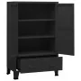 Industrieller Aufbewahrungskoffer aus schwarzem Metall, 70 x 40 x 115 cm von vidaXL, Aufbewahrungskisten - Ref: Foro24-339621...