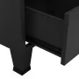 Industrieller Aufbewahrungskoffer aus schwarzem Metall, 70 x 40 x 115 cm von vidaXL, Aufbewahrungskisten - Ref: Foro24-339621...