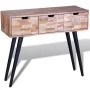 Mesa consola con 3 cajones de madera de teca reciclada de vidaXL, Mesas auxiliares - Ref: Foro24-241709, Precio: 114,85 €, De...