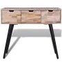Mesa consola con 3 cajones de madera de teca reciclada de vidaXL, Mesas auxiliares - Ref: Foro24-241709, Precio: 114,85 €, De...