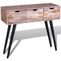 Mesa consola con 3 cajones de madera de teca reciclada de vidaXL, Mesas auxiliares - Ref: Foro24-241709, Precio: 114,85 €, De...