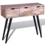 Mesa consola con 3 cajones de madera de teca reciclada de vidaXL, Mesas auxiliares - Ref: Foro24-241709, Precio: 114,85 €, De...