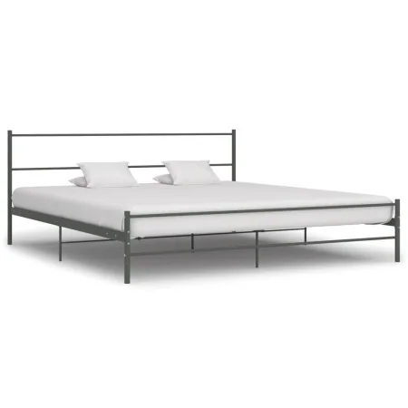 Graues Metallbettgestell 180x200 cm von vidaXL, Betten und Lattenroste - Ref: Foro24-284684, Preis: 108,66 €, Rabatt: %