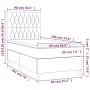 Box spring bed with pink velvet mattress 90x190 cm by vidaXL, Beds and slatted bases - Ref: Foro24-3143180, Price: 332,75 €, ...