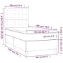 Box spring bed with pink velvet mattress 90x190 cm by vidaXL, Beds and slatted bases - Ref: Foro24-3143240, Price: 321,10 €, ...