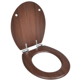 Toilet seat WC soft close lid MDF brown by vidaXL, Toilet and bidet seats - Ref: Foro24-140800, Price: 55,33 €, Discount: %