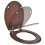 Toilet seat WC soft close lid MDF brown by vidaXL, Toilet and bidet seats - Ref: Foro24-140800, Price: 55,33 €, Discount: %