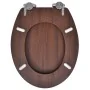 Toilet seat WC soft close lid MDF brown by vidaXL, Toilet and bidet seats - Ref: Foro24-140800, Price: 55,33 €, Discount: %