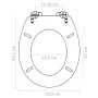 Toilet seat WC soft close lid MDF brown by vidaXL, Toilet and bidet seats - Ref: Foro24-140800, Price: 55,33 €, Discount: %