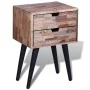 Mesita de noche con 2 cajones madera de teca reciclada de vidaXL, Mesitas de noche - Ref: Foro24-241711, Precio: 100,95 €, De...