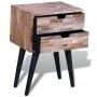 Nachttisch aus recyceltem Teakholz mit 2 Schubladen von vidaXL, Nachttische - Ref: Foro24-241711, Preis: 100,95 €, Rabatt: %