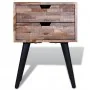 Recycled teak wood nightstand with 2 drawers by vidaXL, Nightstands - Ref: Foro24-241711, Price: 100,97 €, Discount: %