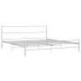 White metal bed frame 160x200 cm by vidaXL, Beds and slatted bases - Ref: Foro24-284696, Price: 117,60 €, Discount: %