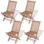 Klappbare Gartenstühle 4 Einheiten aus massivem Teakholz von vidaXL, Gartenstühle - Ref: Foro24-43040, Preis: 247,00 €, Rabat...