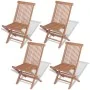 Sillas de jardín plegables 4 unidades madera maciza de teca de vidaXL, Sillas de jardín - Ref: Foro24-43040, Precio: 231,88 €...