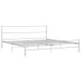 Estructura de cama de metal blanco 200x200 cm de vidaXL, Camas y somieres - Ref: Foro24-284698, Precio: 83,11 €, Descuento: %