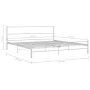 Estructura de cama de metal blanco 200x200 cm de vidaXL, Camas y somieres - Ref: Foro24-284698, Precio: 83,11 €, Descuento: %