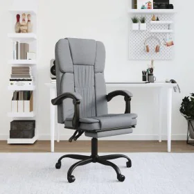 Light Gray Fabric Reclining Office Chair by vidaXL, Office chairs - Ref: Foro24-349617, Price: 117,37 €, Discount: %