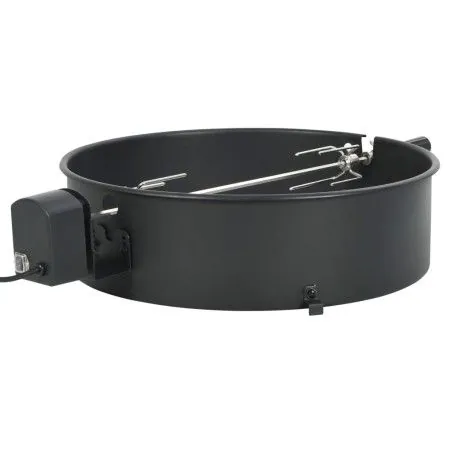 Black barbecue rotisserie ring kit 57 cm by vidaXL, Electric griddles and grills - Ref: Foro24-44290, Price: 108,02 €, Discou...