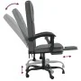 Silla de oficina reclinable de tela gris oscuro de vidaXL, Sillas de oficina - Ref: Foro24-349618, Precio: 117,37 €, Descuent...